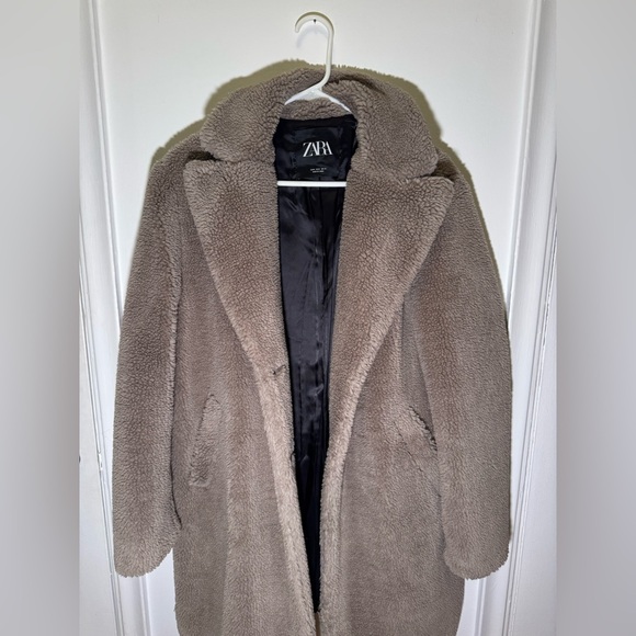Zara grey teddy Jacket - Picture 2 of 6